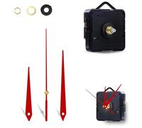 TECHZOCO Mécanisme Mouvement Horloge Quartz Silencieux, Kit de Réparation d'Horloge, Horloge Création 3D, Poignées Horloge, Mouvement de l'Horloge, Aiguille Minutes 102mm, Aiguille Heures 73mm, Rouge