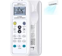 TECHZOCO Télécommande universelle pour climatisation, télécommande K-1028E, 1000 en 1 A/C, télécommande LCD numérique, compatible avec jusqu'à 1 000 marques de climatisation