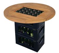 vidaXL Dessus de table de bière Teck 70 cm Marron