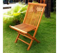 Teck lot de 4 chaises pliantes jardin teck massif huilé