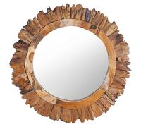 Teck Miroir Mural 40 cm Rond Suspendu Décoratif Salle de Bain Chambre vidaXL