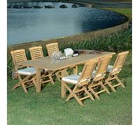 Teck'Attitude Salon de Jardin Teck Massif Valdemoro, 6 Places