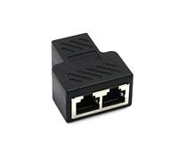 TECKEEN 1 adaptateur répartiteur RJ45 pratique 1 à 2 voies double port femelle CAT5/6 LAN Ethernet haute performance