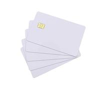 TECKEEN SLE4442 Lot de 50 cartes blanches ISO7816 RFID puce de contact PVC Smart White IC Card pour SLE 4442