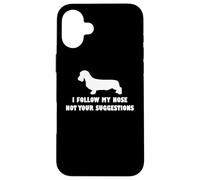 Teckel à Poil Dur I Follow My Nose Not Your suggestions Coque pour iPhone 16 Plus