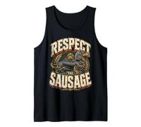 Teckel à Poil Dur Respect The Sausage Débardeur