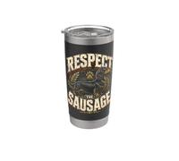Teckel à poil dur Respect The Sausage Gobelet isotherme en acier inoxydable double paroi