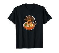 Teckel appréciant l'art du Ramen Kawaii T-Shirt