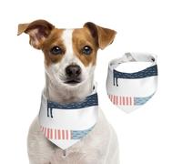 Teckel Bleu Marine Mignon,Bandanas pour Chien, écharpe en Coton, Bavoirs réglables pour Animaux de Compagnie,L