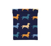 Teckel Bleu Orange Chien, Sac de Rangement pour Femmes, Portefeuille supérieur à Presser, Petit Porte-Monnaie, Pochette de Changement