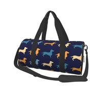 Teckel Bleu Orange Chien, Sac de Voyage de Grande capacité, Sac à Main Rond, Sac de Voyage de Sport, fourre-Tout, Sac de Fitness
