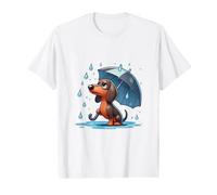 Teckel ce Chien Triste déteste la Pluie T-Shirt Graphique avec Valeur