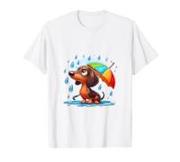 Teckel ce Chien Triste déteste la Pluie T-Shirt Graphique avec Valeur