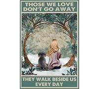 Teckel Ceux Que Nous Aimons Ne Nous Quittent Pas Ils Marchent À Nos Côtés Plaque Étain Signe Drôle Affiche Poster Plaque Rétro Affiche Étain Pour Café Garage Bar Pub S