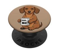 Teckel Chien Teckel Teckel avec café Dit Non, euh Juste Besoin PopSockets PopGrip Adhésif