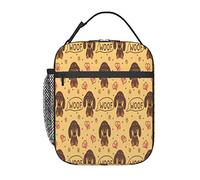 Teckel Chien Woof Lunch Bag, Durable Isotherme Lunch Box Réutilisable Adultes Sac fourre-tout Sac isotherme réutilisable
