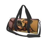 Teckel Chiots Animaux Chiens Petit Teckel, Sac de Voyage de Grande capacité, Sac à Main Rond, Sac de Voyage de Sport, fourre-Tout, Sac de Fitness