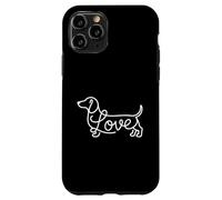 Teckel Chiweenie Wiener Dog Love Sketch Art Doxie Coque pour iPhone 11 Pro
