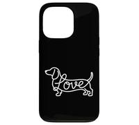 Teckel Chiweenie Wiener Dog Love Sketch Art Doxie Coque pour iPhone 13 Pro