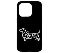 Teckel Chiweenie Wiener Dog Love Sketch Art Doxie Coque pour iPhone 15 Pro