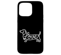 Teckel Chiweenie Wiener Dog Love Sketch Art Doxie Coque pour iPhone 15 Pro Max