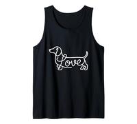 Teckel Chiweenie Wiener Dog Love Sketch Art Doxie Débardeur