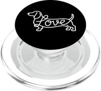 Teckel Chiweenie Wiener Dog Love Sketch Art Doxie PopSockets PopGrip pour MagSafe