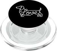 Teckel Chiweenie Wiener Dog Love Sketch Art Doxie PopSockets PopGrip pour MagSafe