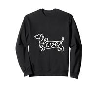 Teckel Chiweenie Wiener Dog Love Sketch Art Doxie Sweatshirt