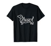 Teckel Chiweenie Wiener Dog Love Sketch Art Doxie T-Shirt