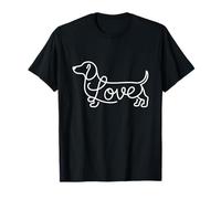 Teckel Chiweenie Wiener Dog Love Sketch Art Doxie T-Shirt