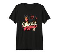 Teckel coloré Maman Amant Les Chiens Weenie Mama T-Shirt Haut de Gamme