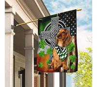 Teckel Croisé Irlandais Drapeau De Jardin Supérieure Jardin Signe Durable Drapeaux De Pirate Décoration Pour Extérieure Maison Pelouse S