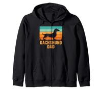 Teckel Dad Dog Lover Retro Sun Sweat à Capuche