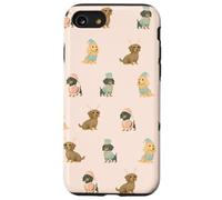 Teckel de Noël Pastel Little Long Helpers Coque pour iPhone SE (2020) / 7/8