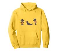 Teckel de Yoga - Teckel Kundalini Hatha ashtanga Sweat à Capuche, Unisexe pour Adultes, Citron, M