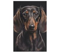 Teckel Dog Puzzles Adulte 1000 Pieces Cadeau Famille Puzzle Classique 3D EnfantsJouet en Bois Cadeau Unique 78×53cm