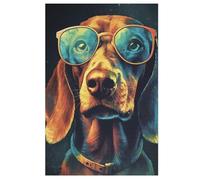 Teckel Dog Puzzles De 1000 Pièces, Puzzle pour Adultes en Bois, Jeu D'adresse Toute La Famille, 78×53cm