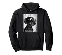 Teckel drôle avec Lunettes de Soleil Mignon Chien Wiener Meme Graphic Sweat à Capuche