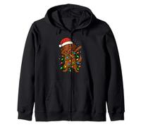 Teckel drôle Dabbing Noël Vacances Maman Papa Enfants Sweat à Capuche