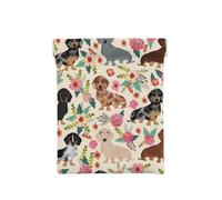 Teckel Floral Fleurs Vintage, Sac de Rangement pour Femmes, Portefeuille supérieur à Presser, Petit Porte-Monnaie, Pochette de Changement