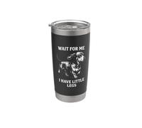 Teckel gravé « Wait For Me I Have Little Legs » Gobelet isotherme en acier inoxydable double paroi