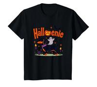 Teckel Halloween Fête effrayante Chiot T-Shirt, Enfant, Noir, 4 Ans