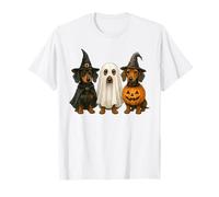 Teckel Halloween Wiener Chien Citrouille Weenie Sorcière T-Shirt