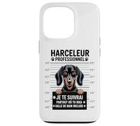 Teckel Humour Harceleur Professionnel Chien Drôle Coque pour iPhone 13 Pro