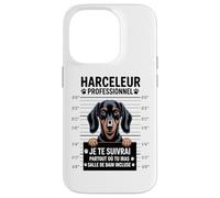 Teckel Humour Harceleur Professionnel Chien Drôle Coque pour iPhone 14 Pro