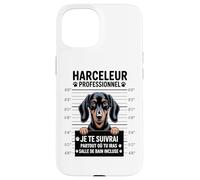 Teckel Humour Harceleur Professionnel Chien Drôle Coque pour iPhone 15