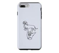 Teckel I Love You Hand Ligne Continue Coque pour iPhone 7 Plus/8 Plus