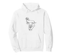 Teckel I Love You Hand Ligne Continue Sweat à Capuche
