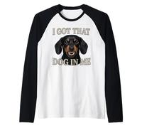 Teckel, j'ai ce chien en moi, mignon amoureux des chiens en colère Manche Raglan